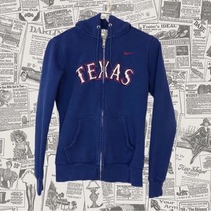 Youth Medium Texas Rangers Nike Full-Zip Hoodie
